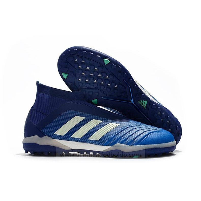 Adidas Predator Tango 18+ Turf Fodboldstøvler Herre – Blå Hvid